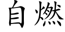 自燃 (楷体矢量字库)