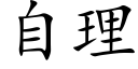 自理 (楷体矢量字库)