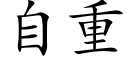 自重 (楷体矢量字库)