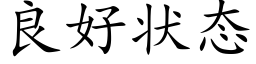 良好状态 (楷体矢量字库)