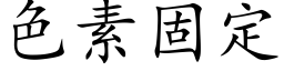 色素固定 (楷體矢量字庫)