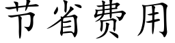 节省费用 (楷体矢量字库)