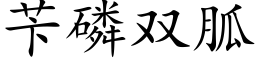 苄磷双胍 (楷体矢量字库)