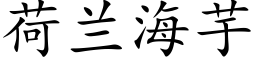 荷兰海芋 (楷体矢量字库)