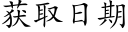 獲取日期 (楷體矢量字庫)