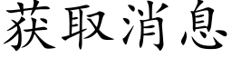 獲取消息 (楷體矢量字庫)