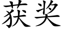 获奖 (楷体矢量字库)