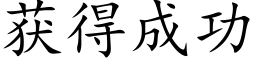 获得成功 (楷体矢量字库)