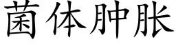 菌体肿胀 (楷体矢量字库)