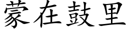 蒙在鼓裡 (楷體矢量字庫)