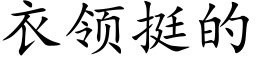 衣領挺的 (楷體矢量字庫)