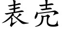 表壳 (楷体矢量字库)