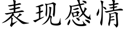 表现感情 (楷体矢量字库)