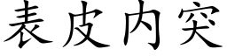 表皮内突 (楷体矢量字库)