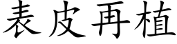 表皮再植 (楷体矢量字库)