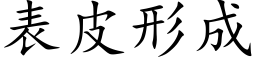 表皮形成 (楷体矢量字库)