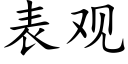 表观 (楷体矢量字库)