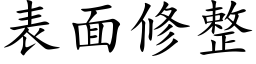 表面修整 (楷体矢量字库)