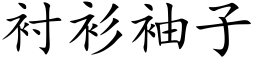 衬衫袖子 (楷体矢量字库)