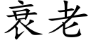 衰老 (楷體矢量字庫)