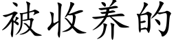 被收养的 (楷体矢量字库)