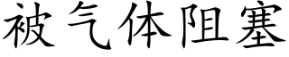 被气体阻塞 (楷体矢量字库)