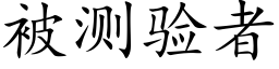 被测验者 (楷体矢量字库)