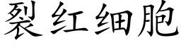 裂红细胞 (楷体矢量字库)