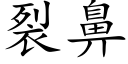 裂鼻 (楷體矢量字庫)