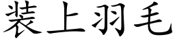 装上羽毛 (楷体矢量字库)