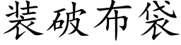 装破布袋 (楷体矢量字库)