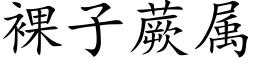 裸子蕨属 (楷体矢量字库)