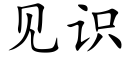 見識 (楷體矢量字庫)