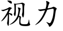 視力 (楷體矢量字庫)