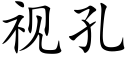 視孔 (楷體矢量字庫)