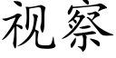 視察 (楷體矢量字庫)