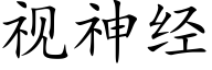 視神經 (楷體矢量字庫)