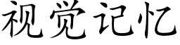 視覺記憶 (楷體矢量字庫)