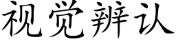 視覺辨認 (楷體矢量字庫)