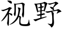 視野 (楷體矢量字庫)