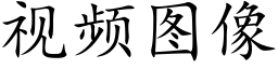 视频图像 (楷体矢量字库)