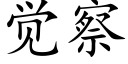 覺察 (楷體矢量字庫)