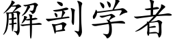 解剖学者 (楷体矢量字库)