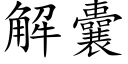 解囊 (楷體矢量字庫)