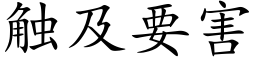 触及要害 (楷体矢量字库)