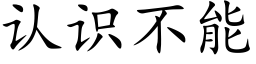 認識不能 (楷體矢量字庫)