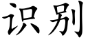 识别 (楷体矢量字库)