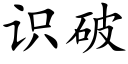 识破 (楷体矢量字库)