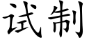 试制 (楷体矢量字库)