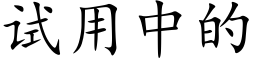 试用中的 (楷体矢量字库)